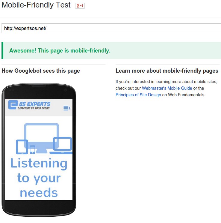 Google is your site ombile friendly test